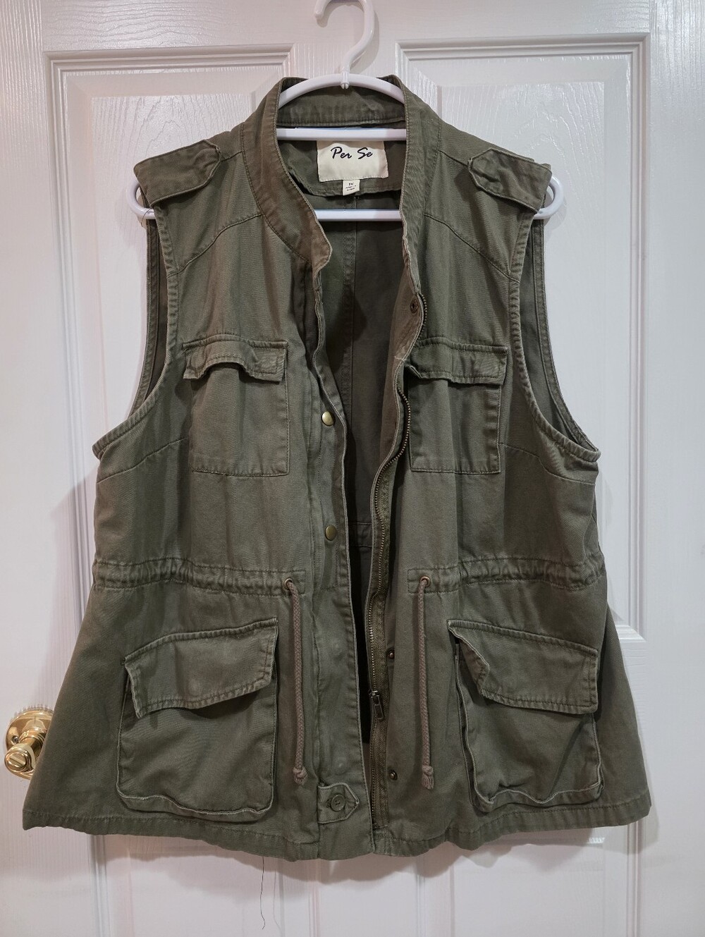 Plus Size Vest with Multiple Pockets